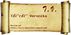 Törő Veronika névjegykártya